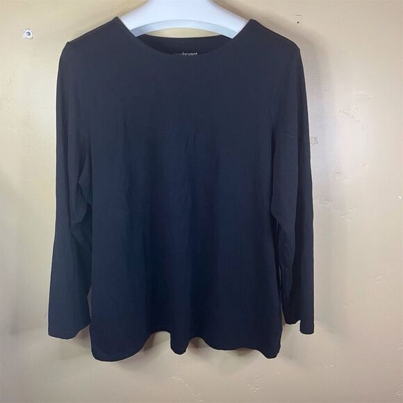 Lane Bryant Women's Plus Size 22 Black Long Sleeve Tee - Picture 1 of 7